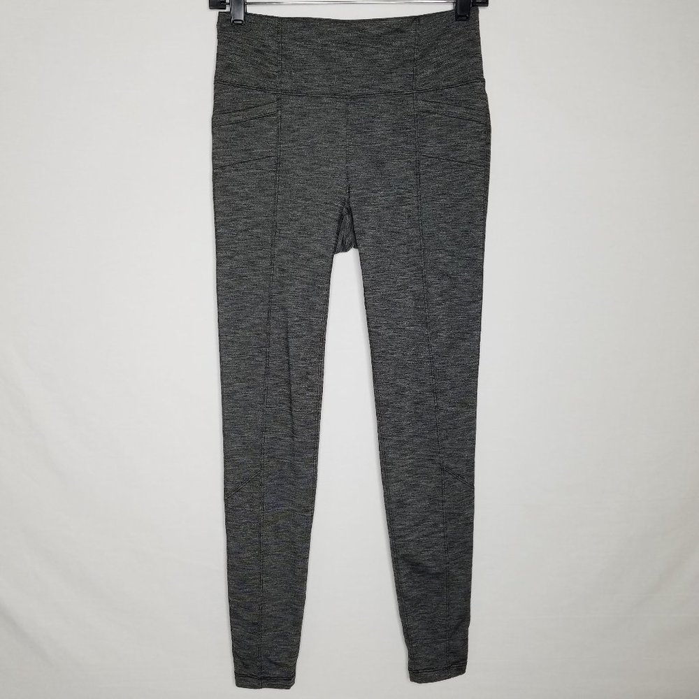 Athleta Metro High Waisted Legging Gray Pockets
